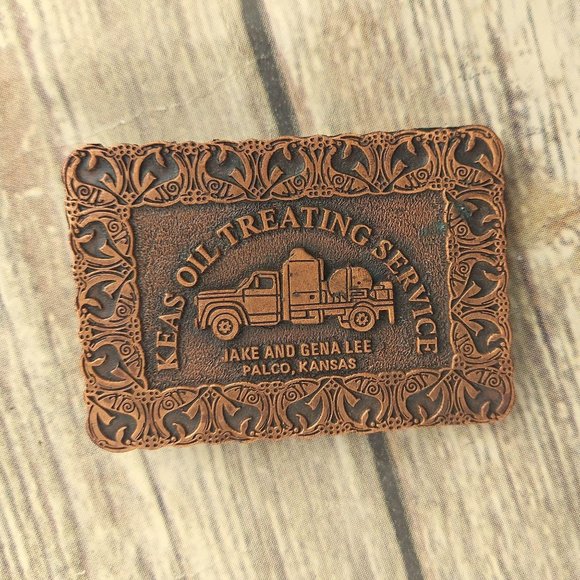 Keas Oil Treating Service Belt Buckle Palco KS - Picture 1 of 10